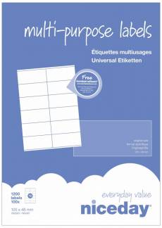Multilabel niceday A4 1882667 105,0x48,0mm 100ark/pak 12/ark