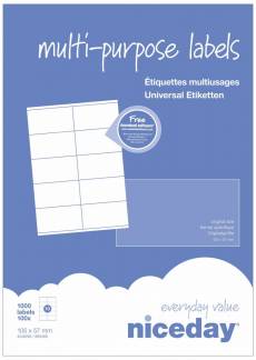 Multilabel niceday A4 4046292 105,0x57,0mm 10/ark 100ark/pak