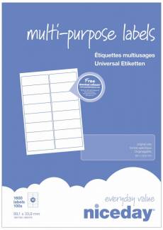 Multilabel niceday A4 1881759 99,1x33,9mm 100ark/pak 16/ark