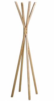 Stumtjener Unilux Tipi teak 4 arme 4 kroge H177cm B42cm
