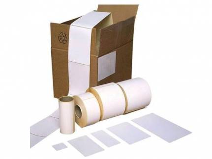 Termoetiket u/ tryk hvid TOP 61,5x48mm 1000stk/rul