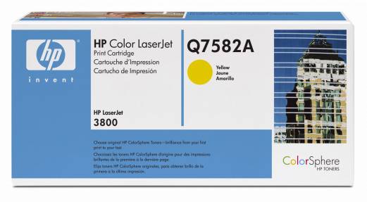 Lasertoner HP Q7582A gul Color LaserJet 3505/3800 6.000 sider v/5%