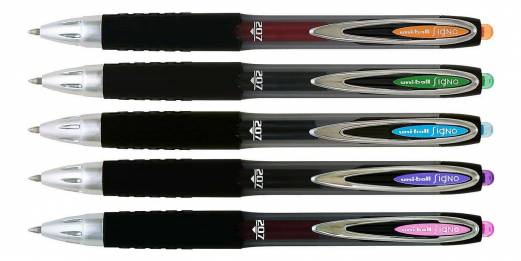 Rollerpen Uni-ball Signo fine UMN-207 m/klik 0,7mm gr&oslash;n