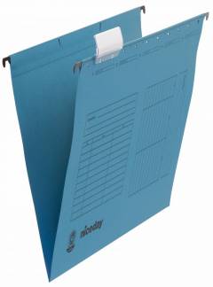 H&aelig;ngemappe niceday bl&aring; A4 m/plastikfane 5stk/pak 852368
