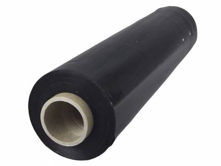 Str&aelig;kfilm bl&aelig;st udv.kl&aelig;b, sort 25my 450mmx300m