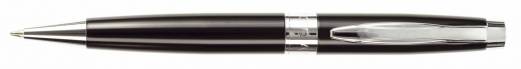 Kuglepen FORAY mat sort/chrom bl&aring; skrivefarve Deluxe