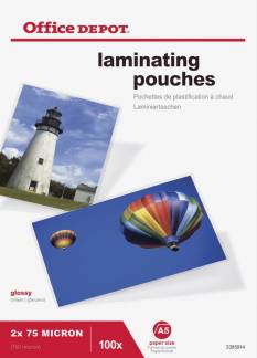 Lamineringslommer OD A5 blank 154x216mm 75mic 100stk/pak