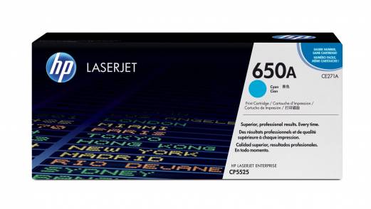 Color LaserJet 650A cyan toner