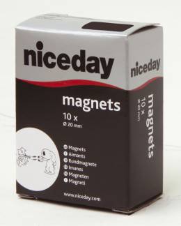 Magneter niceday sort &Oslash;20mm 10stk/pak 980590