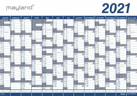 K&aelig;mpekalender 13mdr vinyl 100x70cm 21 0650 00 (2021)