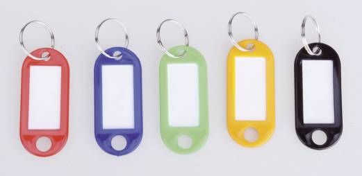 N&oslash;gleskilte OD med std. ring assorterede farver