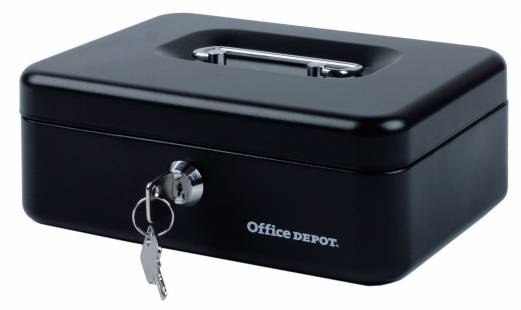 Pengekasse Office Depot sort 207x157x77mm