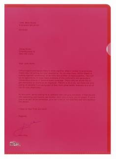 Plastomslag Office DEPOT A4 0,12mm m/pr&aelig;g r&oslash;d 100stk/pak