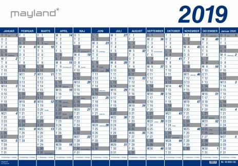V&aelig;gplanner 13 mdr vinyl 100x70cm 19 0650 00