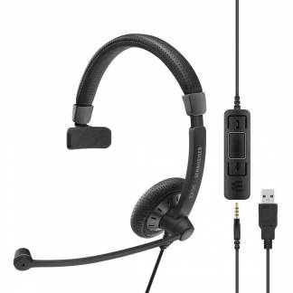 Sennheiser IMPACT SC 45 USB MS Kablet Høretelefoner Sort