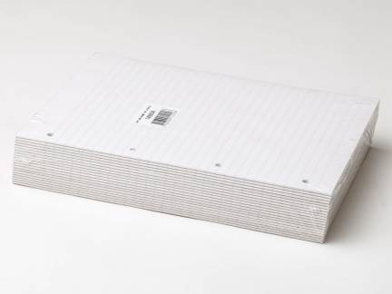 Konferenceblok 4 huller lin. toplimet 60g hvid A4