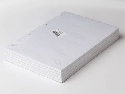 Standardblok 4 huller kvadr. toplimet 60g hvid A4