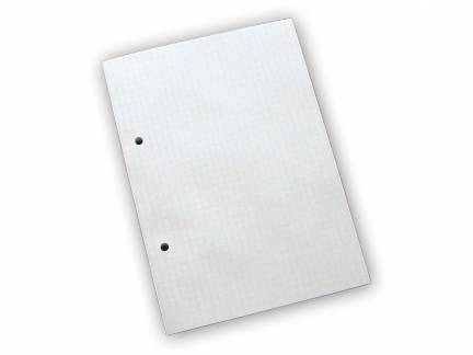 Standardblok 2 huller kvadr. 60g hvid A5