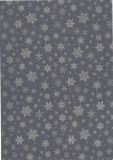 Gavepapir gr&aring; m/s&oslash;lv stjerner 8245 65g Champagne Ice Crystals 55cmx150m