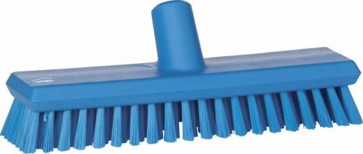 Vægvaskebørste Vikan m/vandgennemløb 270mm medium børster blå