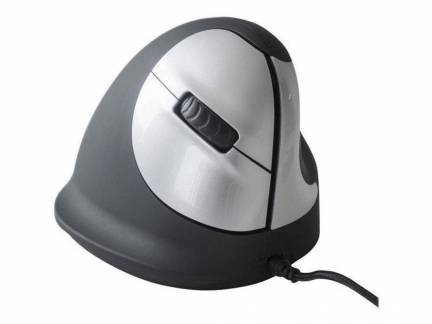 R-Go HE Mouse, Ergonomisk mus, Medium (165-195mm), Højre, me