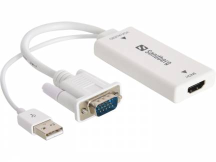 VGA+Audio to HDMI Converter, White