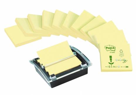 Z-notes Post-it gul recycled 12blk + 1 Millenium dispenser
