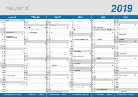 Kontorkalender A5 klassisk 21x15cm 19 0580 00