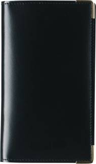 IndexPlanner mini m&aring;nedskalender skind sort 7,6x13cm 19 0721 00