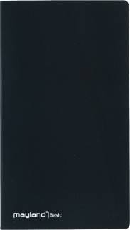 M&aring;nedskalender Basic PP sort 9x16,6cm 19 0901 00