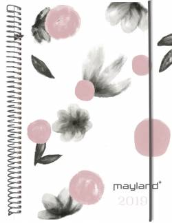 Ugekalender A6 Senator h&aring;rd PP blomster 10,5x15cm tv&aelig;rformat 19 2012 20