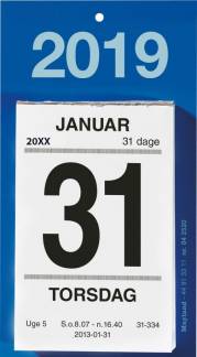 Afrivningskalender m/bagsidetekst 6x10cm 19 2520 00
