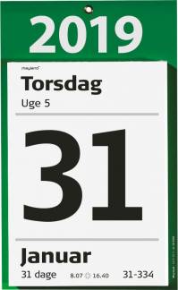 K&aelig;mpeafrivningskalender m/bagsidetekst 16,5x23,5cm 19 2540 00