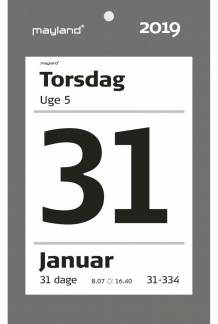 K&aelig;mpeafrivningskalender m/bagsidetekst fiberpap 16,5x23,5cm 19 2565 00