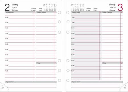 Dagkalender System MM REFILL 12x17cm 19 2850 00