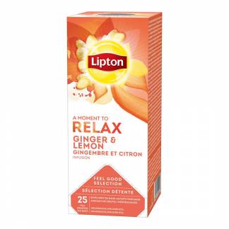 Te Lipton Ginger Lemon Relax 25breve/æsk