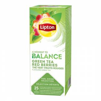 Te Lipton Green Tea Red Berries 25breve/æsk