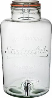 Glasbeholder m/taphane 5,5l med glasl&aring;g og patentlukning