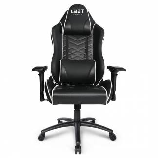 Kontorstol E-sport L33T PU hvid/sort Gaming Pro Level