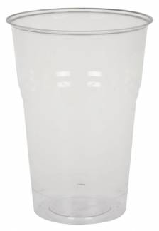 Drikkeglas PLA klar 40cl, 57,5cl Ø9,5cm komposterbar 50stk/ps