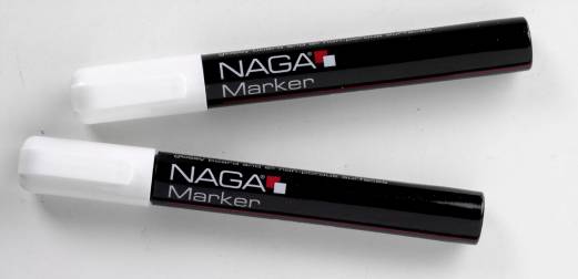 Marker t/glastavler NAGA chalk 6mm hvid 2stk/s&aelig;t