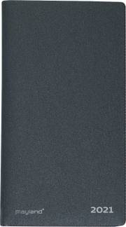 Indexplanner m/tlf.reg vinyl 9x17cm m&oslash;rk gr&aring; 21 0900 50