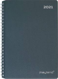 Ugekalender A5 PP m&oslash;rk gr&aring; 15x21cm 1 uge/opslag 21 2000 00