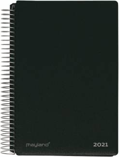 Spiralkalender sort h&aring;rd 12x17cm PP 2 dage/side 21 2050 00