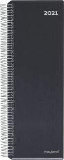 Spiralnoteringskalender sort 10x32cm 1 dag/side 21 2250 00