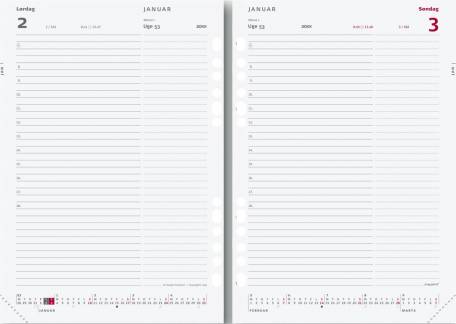 Dagkalender System A5 refill 15x21cm 21 3050 00