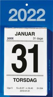 Afrivningskalender m/bagsidetekst 2022 6x10cm 22 2520 00