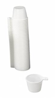 Plastikkop m/hank hvid 21cl termoformet 50stk/ps