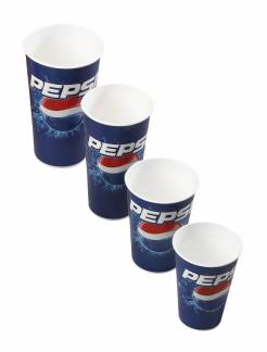Drikkebægre pap Pepsi 40cl (total 50cl) 1000stk/kar