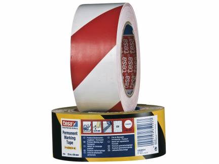 Tape tesa markering gul/sort 48mmx33m 60760 permanent